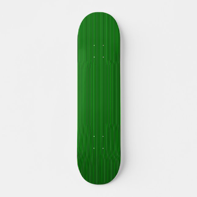 Strait Black Lines - On Green Skateboard (Front)