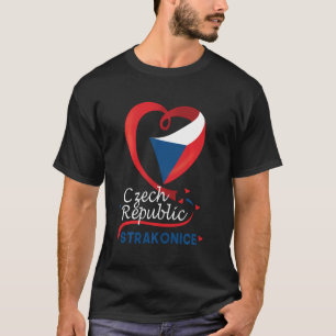 Strakonice Czech Republic Heart Flag Lion Coat Of T-Shirt