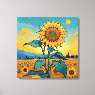 Stralende Zonneflower - Dutch Master Serie ZA01 Canvas Print