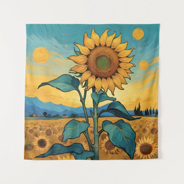 Stralende Zonneflower - Dutch Master Serie ZA01 Tapestry (Front)