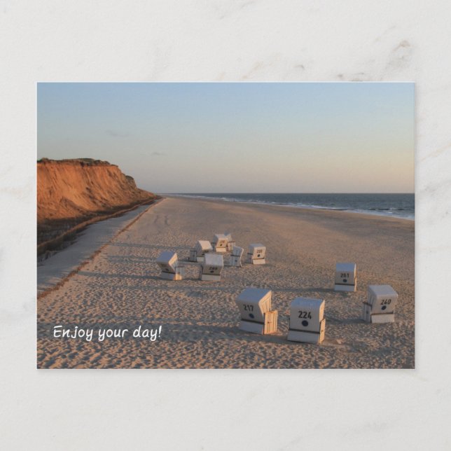 Strand - Beach, Strandkorb, Sylt Postcard (Front)