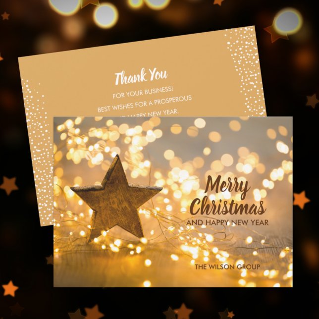 Strand of Christmas Lights Business Holiday Card (Creator Uploaded)
