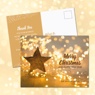 Strand of Christmas Lights Business Holiday Postcard