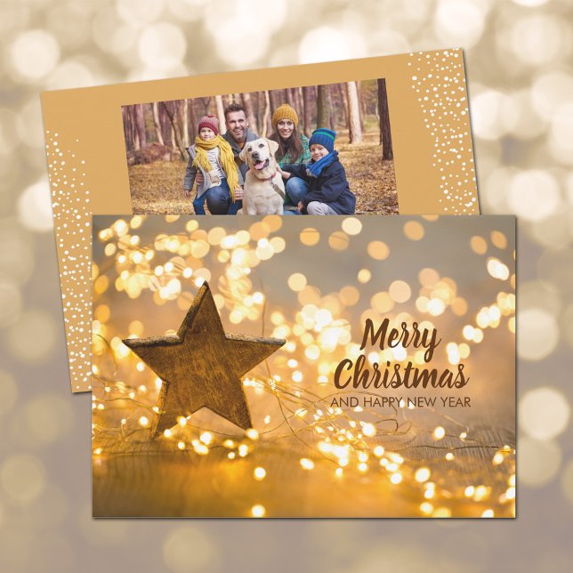 Strand of Christmas Lights Photo Holiday Card (Creator Uploaded)