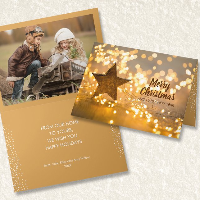 Strand of Christmas Lights Photo Holiday Card (Creator Uploaded)