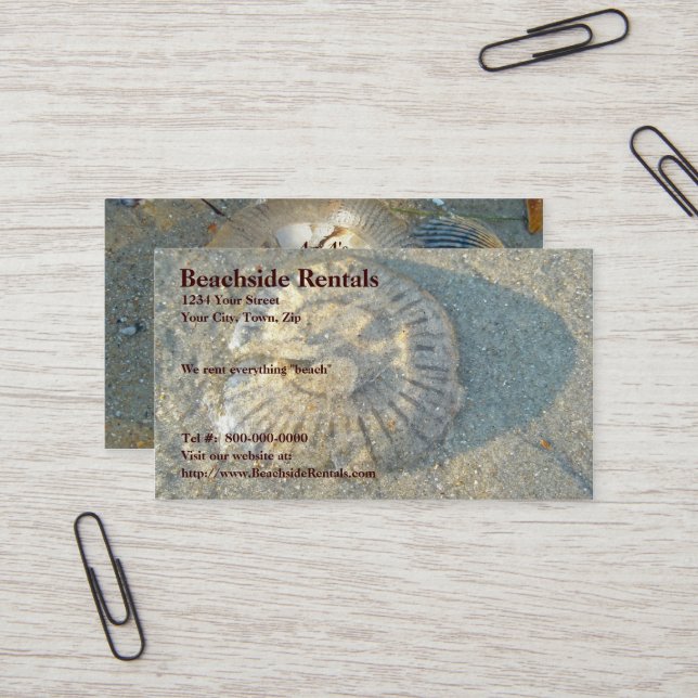 Stranded Jellyfish Business Card (Front/Back In Situ)