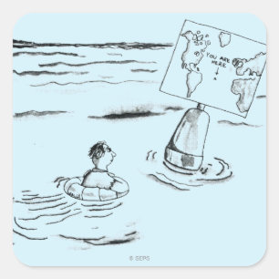 Stranded Square Sticker