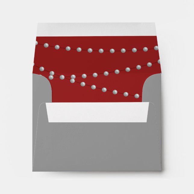 Strands of Pearls on Red Envelope (Back (Bottom))