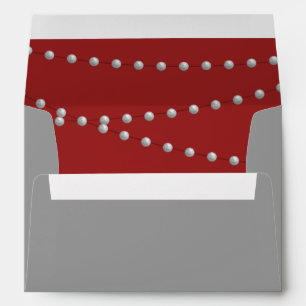 Strands of Pearls on Red Envelope
