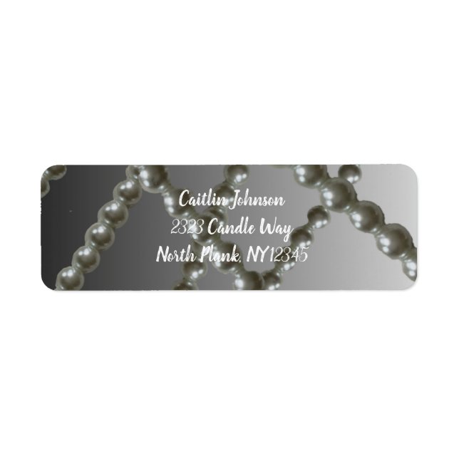 Strands of Pearls Return Address Label (Front)