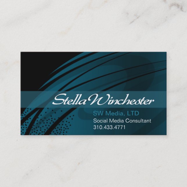 Strands Trendy Stylish Business Card template (Front)