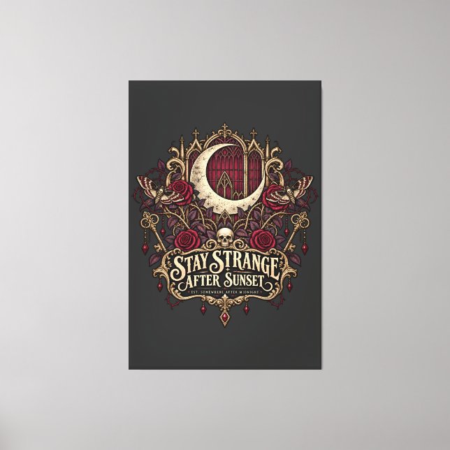 Strange After Sunset Canvas Print (Front)