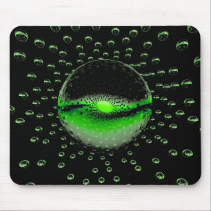 Strange Alien Orbs Emitting An Eerie Green Light Mouse Mat