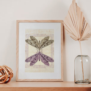 Strange and Mystical Moths Communicating Poster