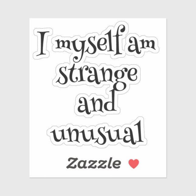 Strange and Unusual Gothic Sticker – Alternative  (Sheet)
