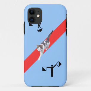 Strange art with cat iPhone 11 case