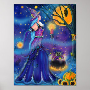 Strange Brew witch by Renee Lavoie  Poster
