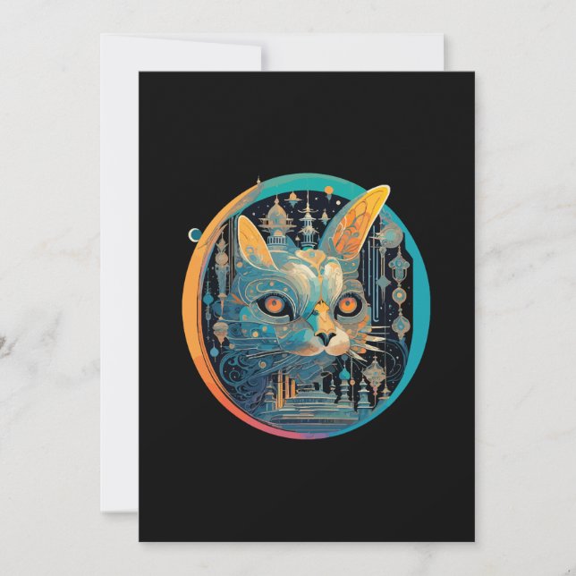 Strange Cat Staring at Your Headlights Invitation (Front)