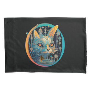 Strange Cat Staring at Your Headlights Pillowcase