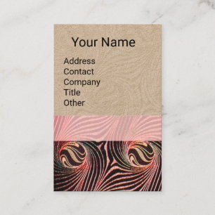 STRANGE CIRCLES,SWIRLS Red Brown Abstract Kraft Business Card