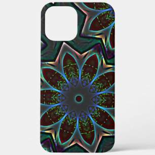 Strange dark circular ellipse with abstract leaves iPhone 12 pro max case