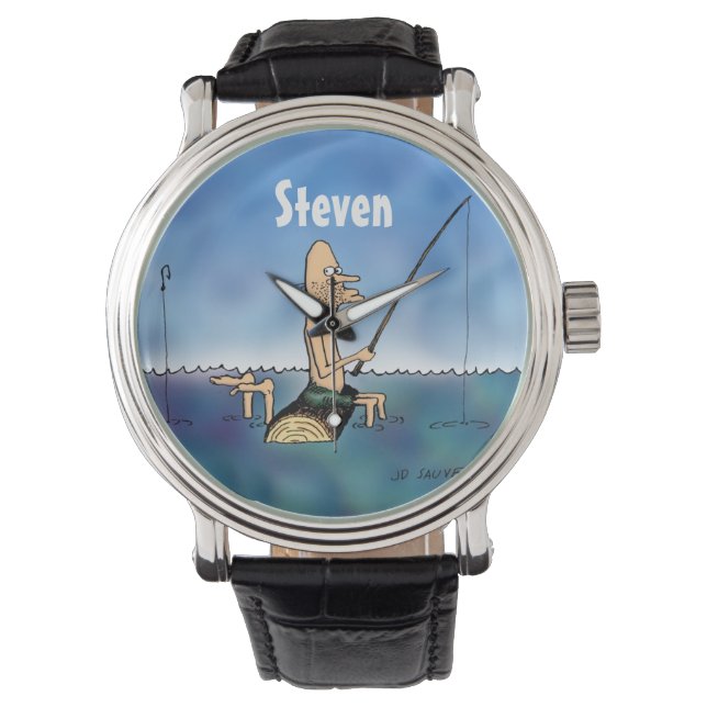 Strange Day Fishing Personalised Funny Watch (Front)
