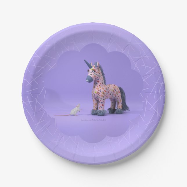 Strange encounter throw pillow paper plate (Front)