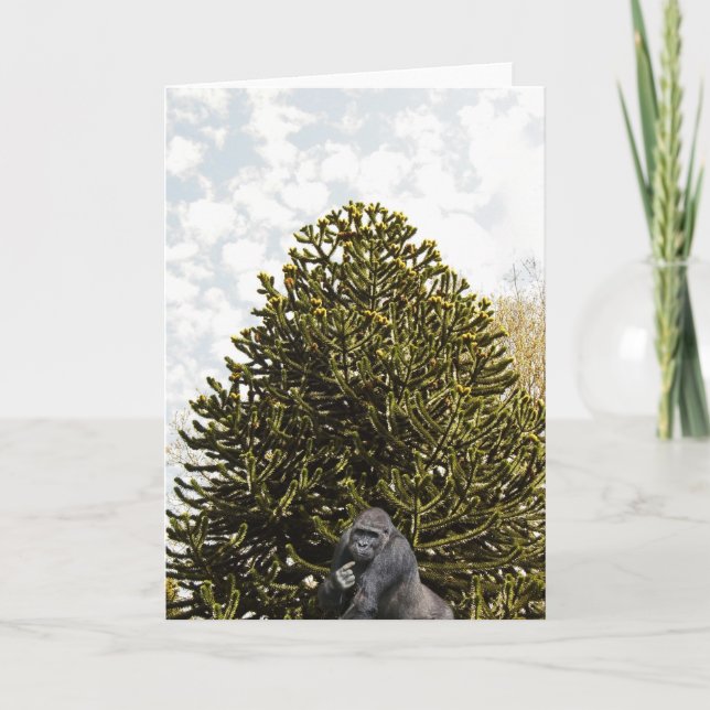 Strange enough to puzzle a monkey. card (Front)