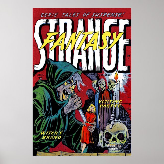 Strange Fantasy The Scary Witch Vintage Comics Poster (Front)