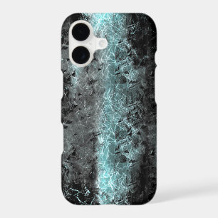 Strange fibrous texture in clear blue and black