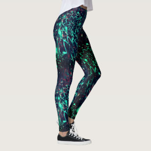 Strange flower lost in debris forest leggings
