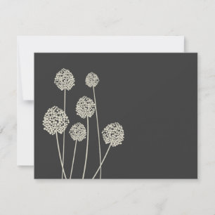 Strange Flowers Tan/Grey Personal Stationery/Notec Note Card