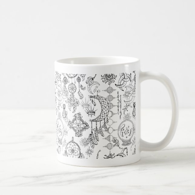  Strange Magic Circle Sigil  Chaos Magic Witchcraf Coffee Mug (Right)