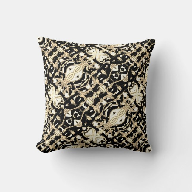Strange mirrored beige and black, some clear fund cushion (Front)