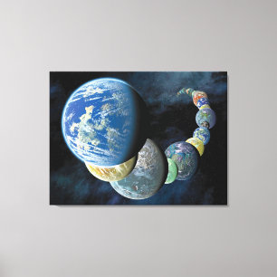 Strange New Worlds Alien Planet Montage Canvas Print