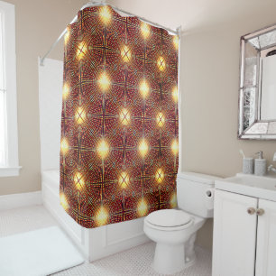 Strange repetition lines generating light circles  shower curtain