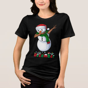 strange snowman dance Tri-Blend shirt