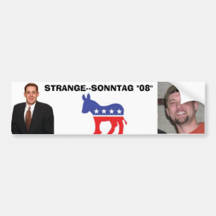 STRANGE--SONNTAG "08" BUMPER STICKER