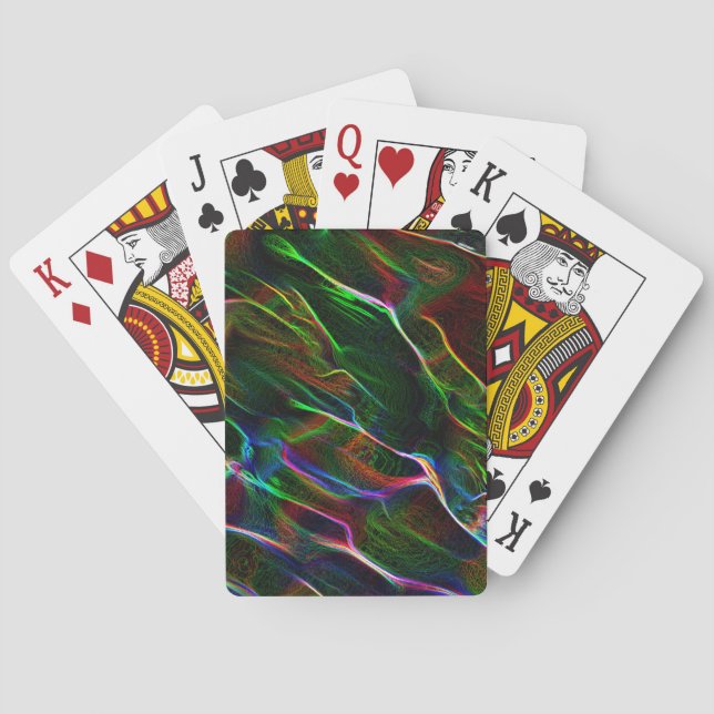 Strange tangle of colored lines playing cards (Back)