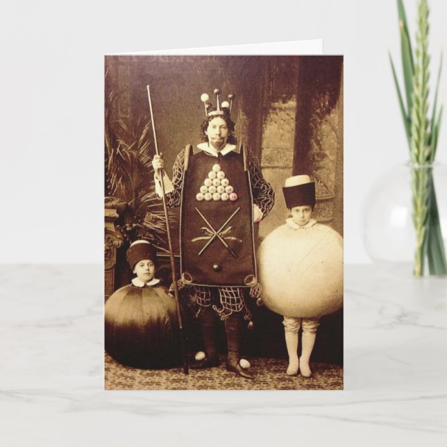 Strange Vintage Victorian Costume Party Postcard (Front)