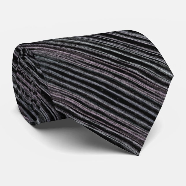 Strange Waves Pattern With Soft Pastel Colors Tie (Rolled)