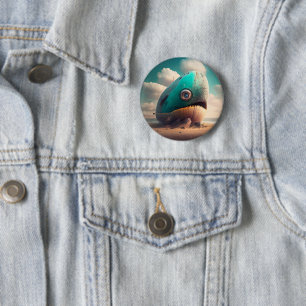Strange Whale 6 Cm Round Badge