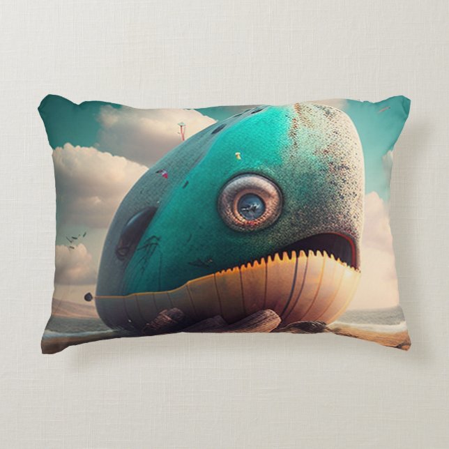 Strange Whale Decorative Cushion (Front)