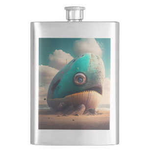 Strange Whale Hip Flask