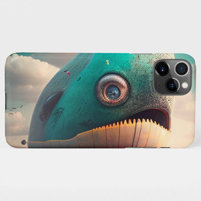 Strange Whale iPhone Case (Back Horizontal)
