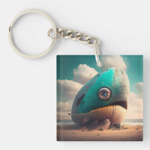 Strange Whale Key Ring