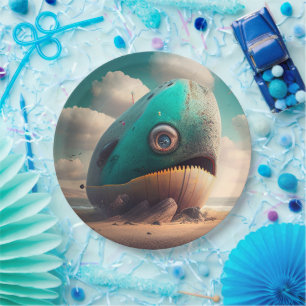 Strange Whale Paper Plate