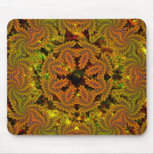 Strange yellowish kaleidoscope over abstract image mouse mat