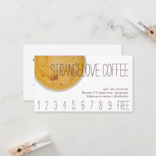Strangelove Coffee Drink Loyalty / Punch Card
