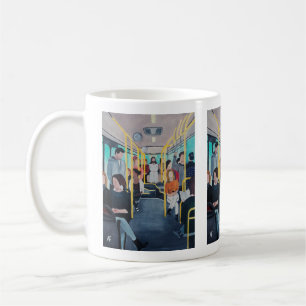 Stranger on the Bus Painting by Alfred Fox Coffee Mug
